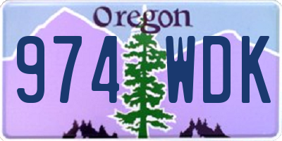 OR license plate 974WDK