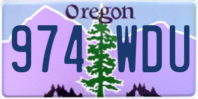 OR license plate 974WDU