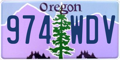 OR license plate 974WDV