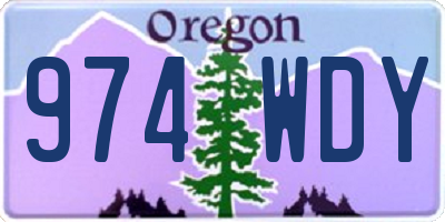 OR license plate 974WDY