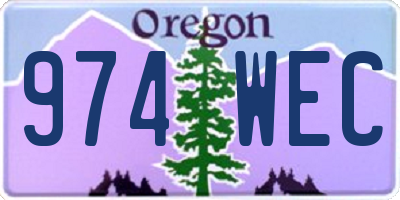 OR license plate 974WEC