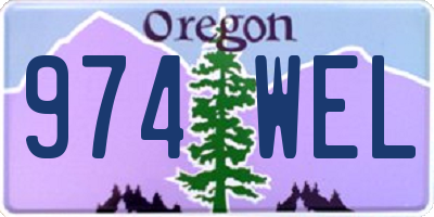 OR license plate 974WEL