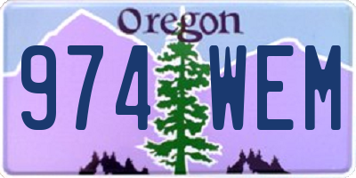 OR license plate 974WEM