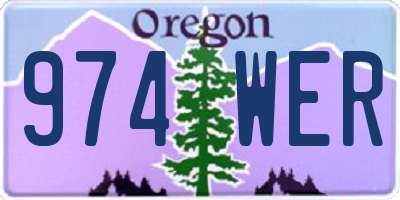 OR license plate 974WER