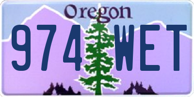 OR license plate 974WET