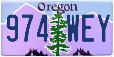 OR license plate 974WEY