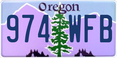 OR license plate 974WFB