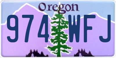 OR license plate 974WFJ