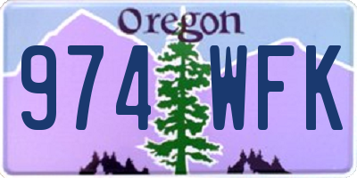 OR license plate 974WFK