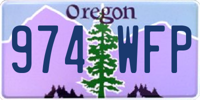 OR license plate 974WFP