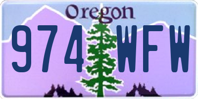 OR license plate 974WFW