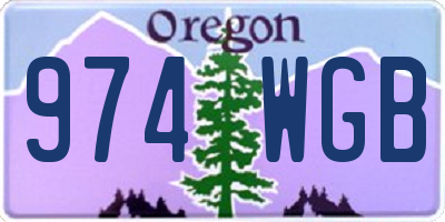 OR license plate 974WGB