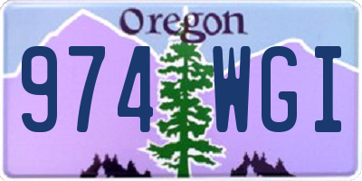 OR license plate 974WGI