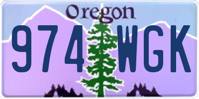 OR license plate 974WGK