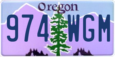 OR license plate 974WGM