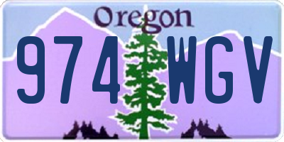 OR license plate 974WGV