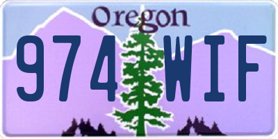 OR license plate 974WIF