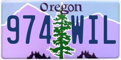 OR license plate 974WIL