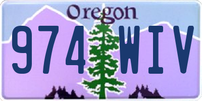 OR license plate 974WIV