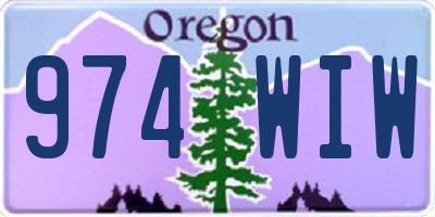 OR license plate 974WIW