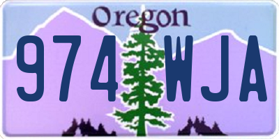 OR license plate 974WJA