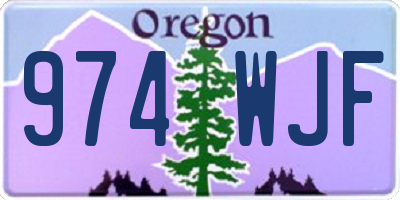 OR license plate 974WJF