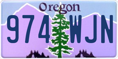 OR license plate 974WJN