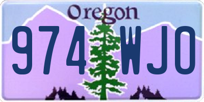 OR license plate 974WJO