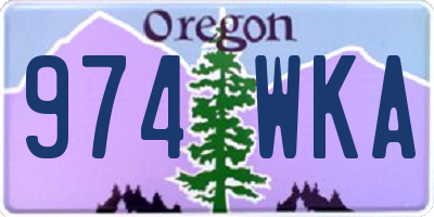 OR license plate 974WKA