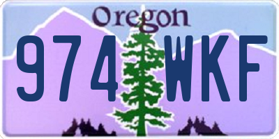 OR license plate 974WKF