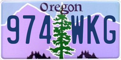 OR license plate 974WKG
