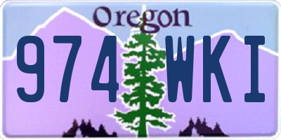 OR license plate 974WKI