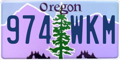 OR license plate 974WKM