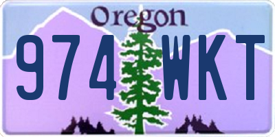 OR license plate 974WKT