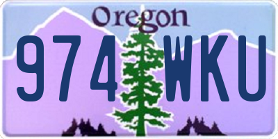 OR license plate 974WKU