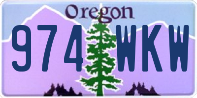 OR license plate 974WKW
