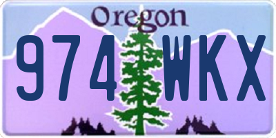 OR license plate 974WKX