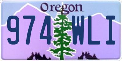 OR license plate 974WLI