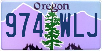 OR license plate 974WLJ
