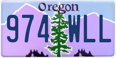 OR license plate 974WLL