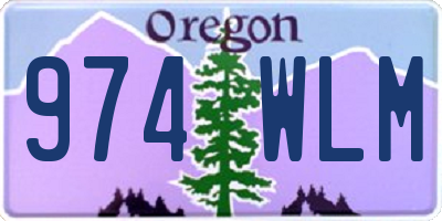 OR license plate 974WLM
