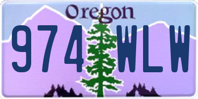 OR license plate 974WLW