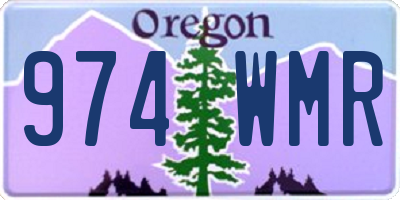 OR license plate 974WMR