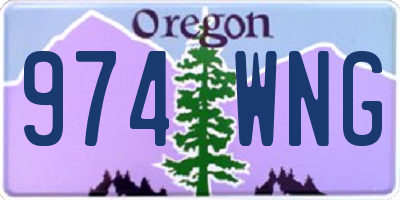 OR license plate 974WNG