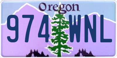 OR license plate 974WNL