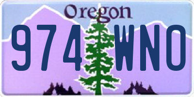 OR license plate 974WNO