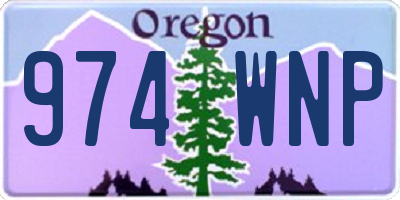 OR license plate 974WNP
