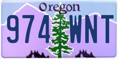 OR license plate 974WNT