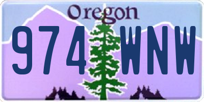 OR license plate 974WNW