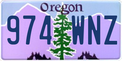 OR license plate 974WNZ